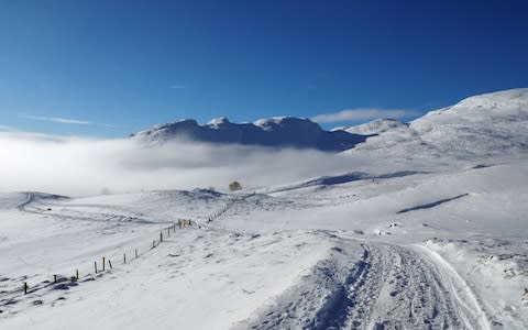 Cloud inversion above Kingussie in the Scottish Highlands - Credit: PA