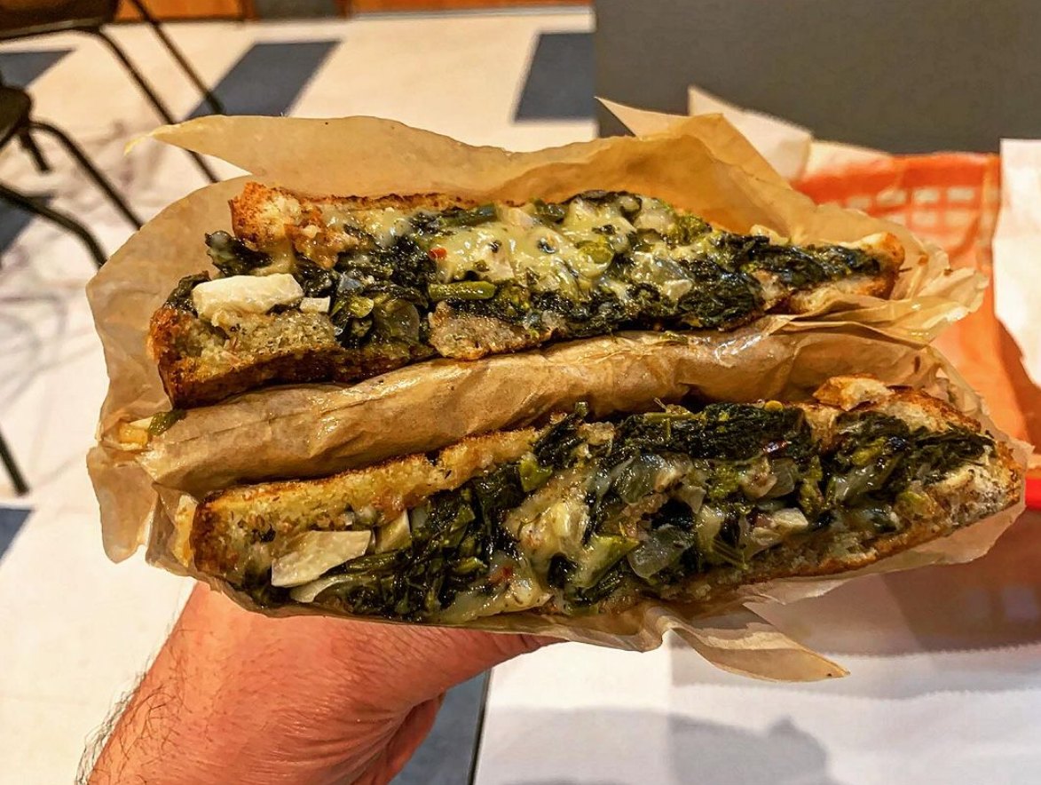 The broccoli rabe sandwich from Daylily, in Columbia-Tusculum.