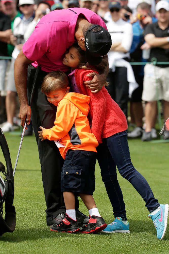 Tiger Woods with son Charlie and daughter Sam | Chris Carlson/AP/REX/Shutterstock