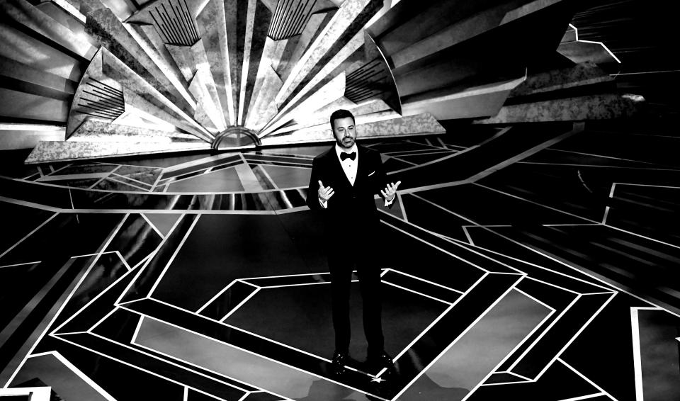 Jimmy Kimmel hosting the Oscars in 2018
