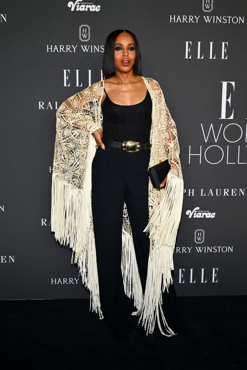 Kerry Washington, celebrity style, Elle Women in Hollywood Celebration 2023, Dec. 5, Los Angeles