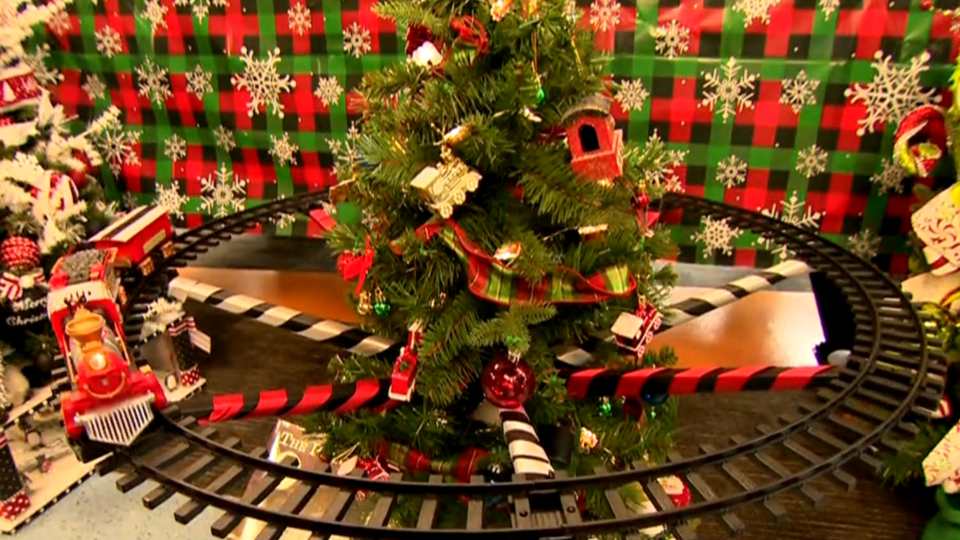 Themed Christmas trees at Texas Children's Hospital in Houston. December 2023.  / Credit: CBS News
