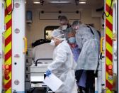 Rescue operation of people infected with coronavirus disease (COVID-19) in Strasbourg