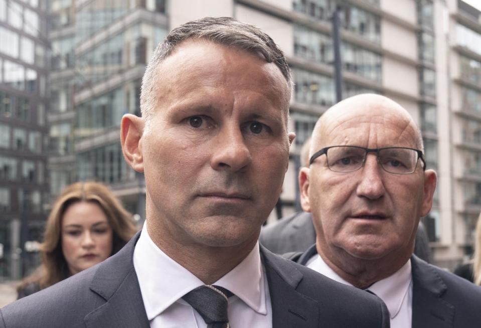 Former Manchester United footballer Ryan Giggs is on trial accused of controlling and coercive towards his ex-girlfriend, Kate Greville, and causing her actual bodily harm (Danny Lawson/PA) (PA Wire)