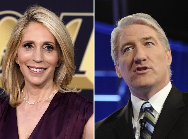 Left, CNN correspondent Dana Bash on March 2, 2022, in Los Angeles. Bash will replace John King, right, as host of the network's "Inside Politics" newscast, which airs at noon on weekdays, the network said Thursday.