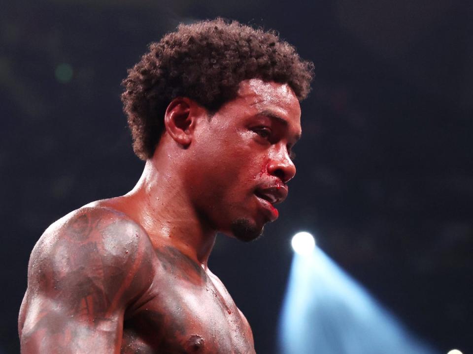 Errol Spence Jr during his defeat by Terence Crawford in July (Getty Images)