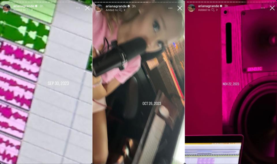 ariana grande studio updates