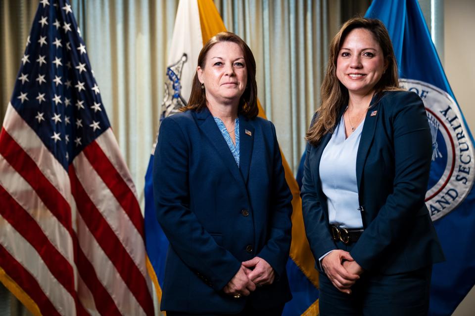 Kimberly Cheatle, the director of the Secret Service, left, and Chief Operating Officer Cynthia Sjoberg Radway, at the agency's headquarters in Washington D.C.