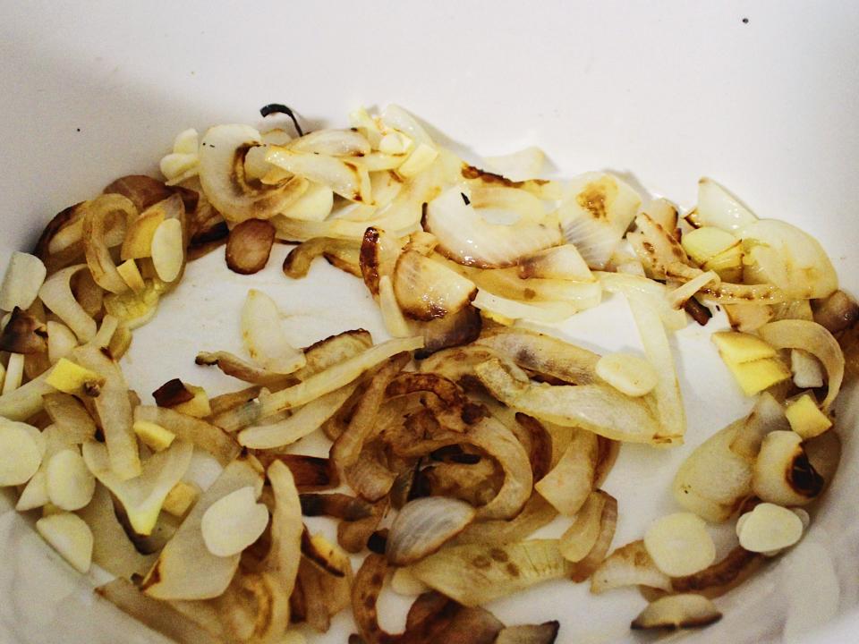 cooked onions garlic in slow cooker