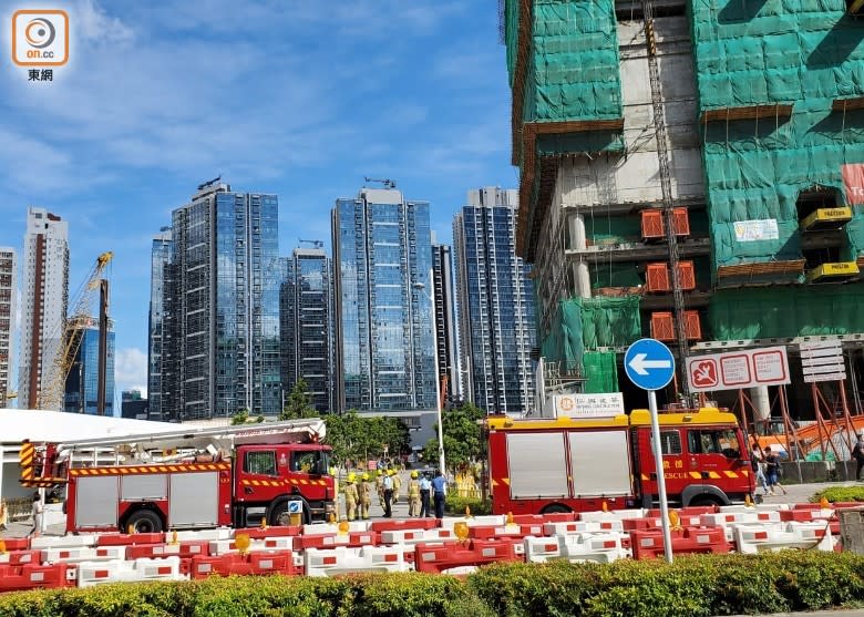 啟德地盤發現戰時炸彈。(張福宏攝)