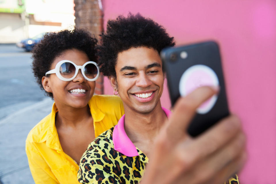 Couple taking a selfie together