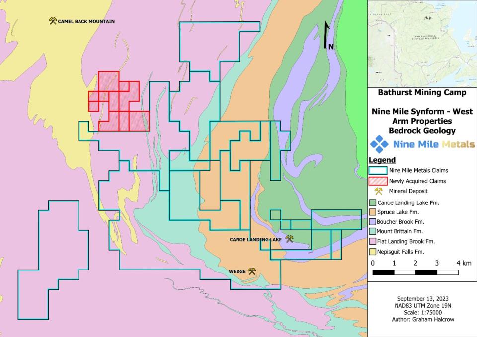 Nine Mile Metals Western Portfolio Projects (California Lake, Canoe Landing Lake & The Wedge)