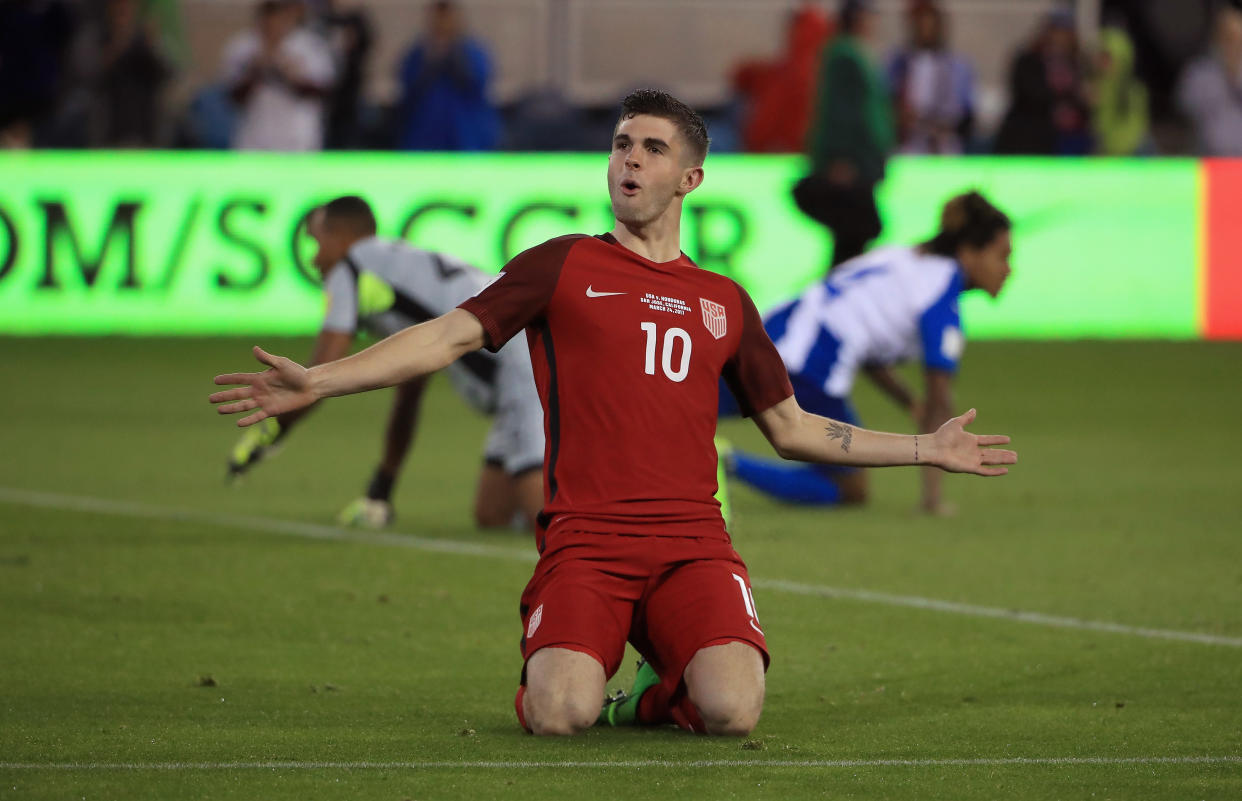 Christian Pulisic is back with the U.S. men’s national team for the first time since the World Cup qualifying loss in Trinidad and Tobago. (Getty)
