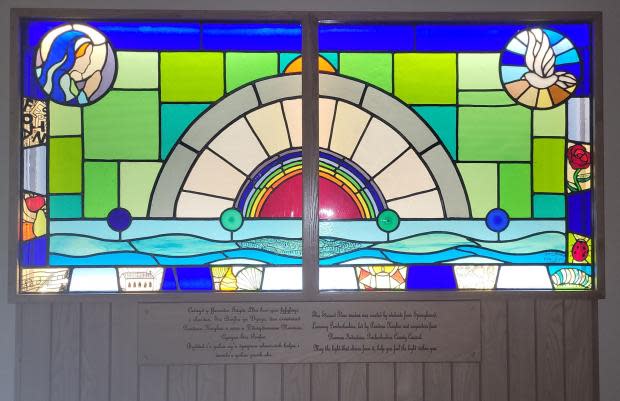 Western Telegraph: The stained glass window at the chapel