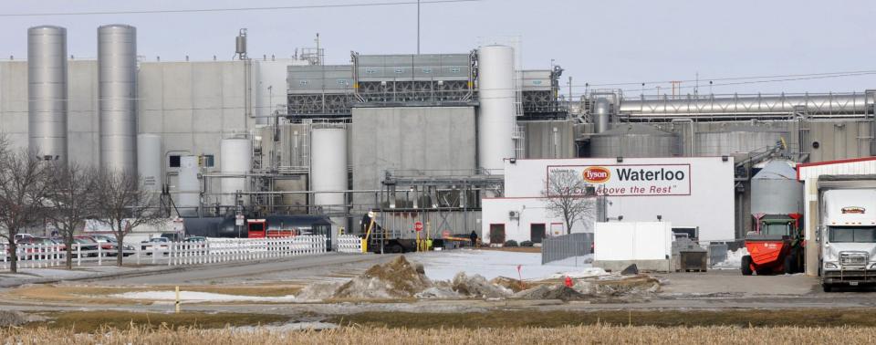 The Tyson meatpacking plant in Waterloo, where workers are represented by the United Food and Commercial Workers.