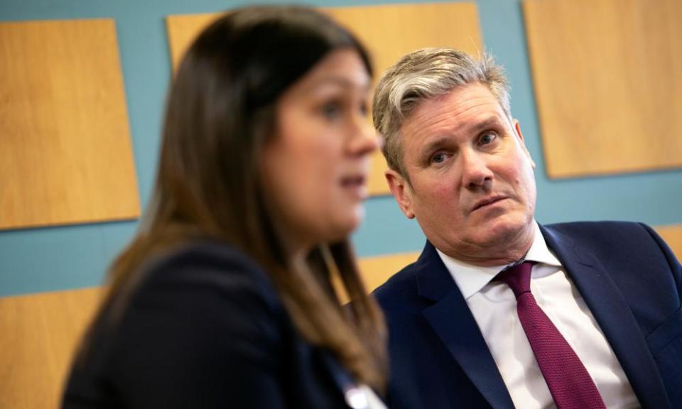 Nandy and Starmer talk to law and politics students at Burnley college