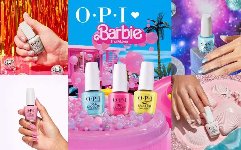 BARBIE系列共9款電影聯名限定色，將於7/20與電影同步登場，在OPI、Nail Library全台專櫃、直營門市及網路商城發售。（圖／品牌提供）