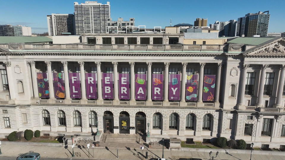 The Parkway Central Library on the Benjamin Franklin Parkway. / Credit: CBS News Philadelphia