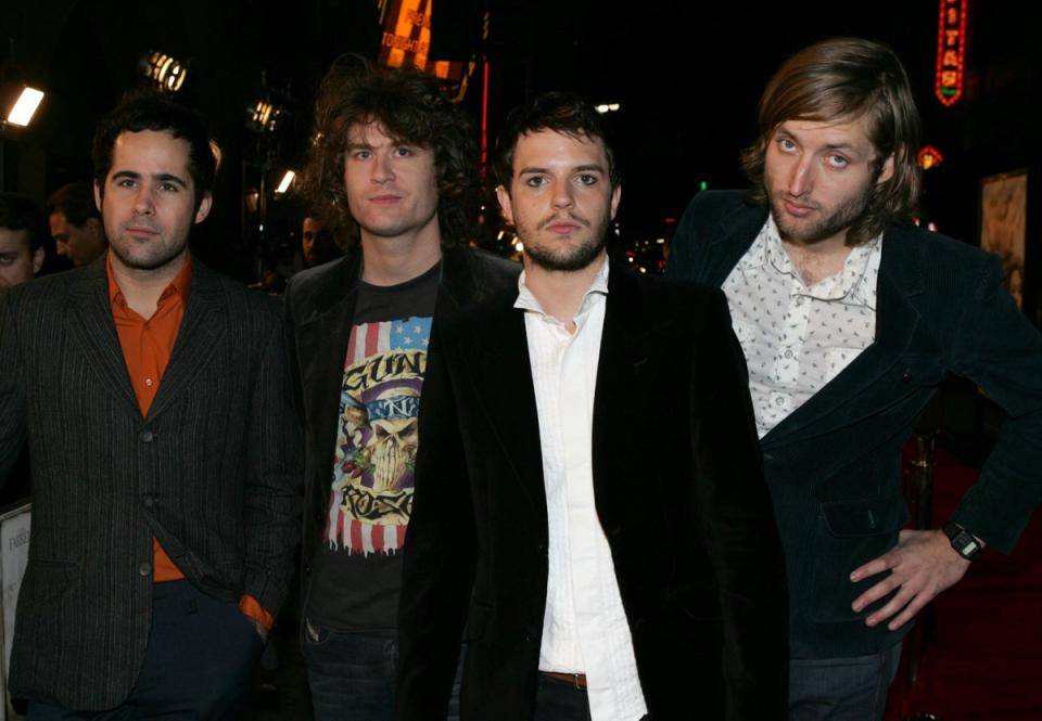 ‘Destiny is calling me’: The Killers pictured in 2004, L-R: Ronnie Vannucci, David Keuning, Brandon Flowers and Mark Stoermer (Getty Images)