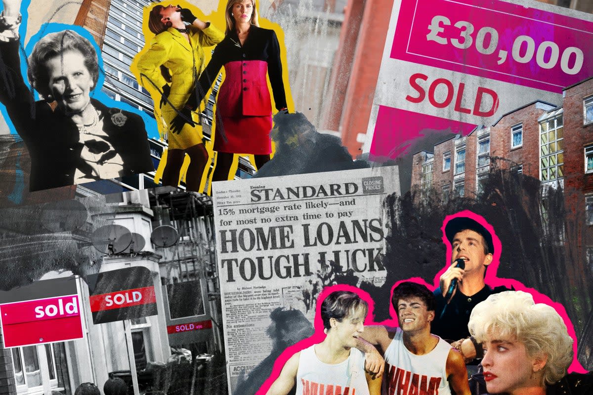 Back to the future?  Eighties and Nineties homebuyers faced their own set of challenges  (Illustration by Michelle Thompson (PA/Alamy))