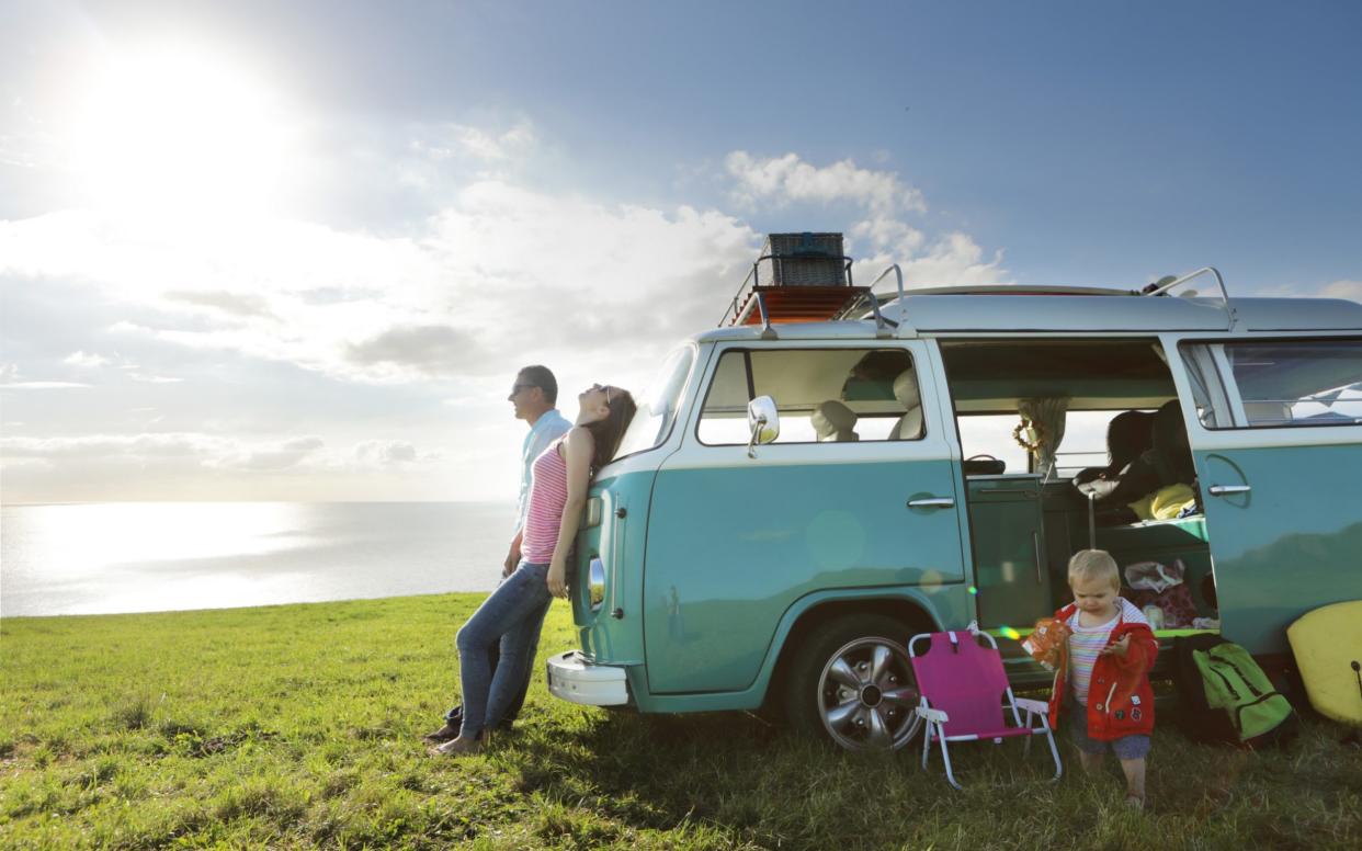 Holiday firms are experiencing a surge in interest in caravans and campervans trips after campsites were allowed to reopen in England on July 4. - Getty Images