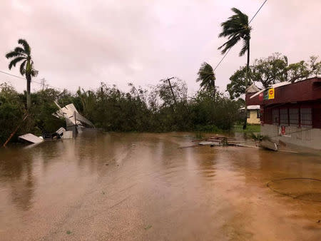 The aftermath of cyclone Gita is seen in Nuku'alofa, Tonga, February 13, 2018 in this picture obtained from social media. Facebook Noazky Langi/via REUTERS