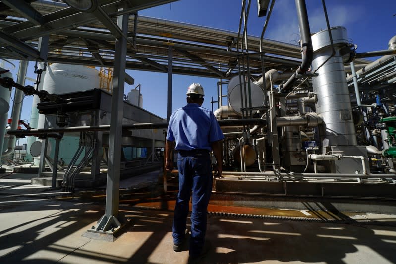 Calgren's renewable fuels facility that cleans dairy methane into natural gas is shown in Pixley, California