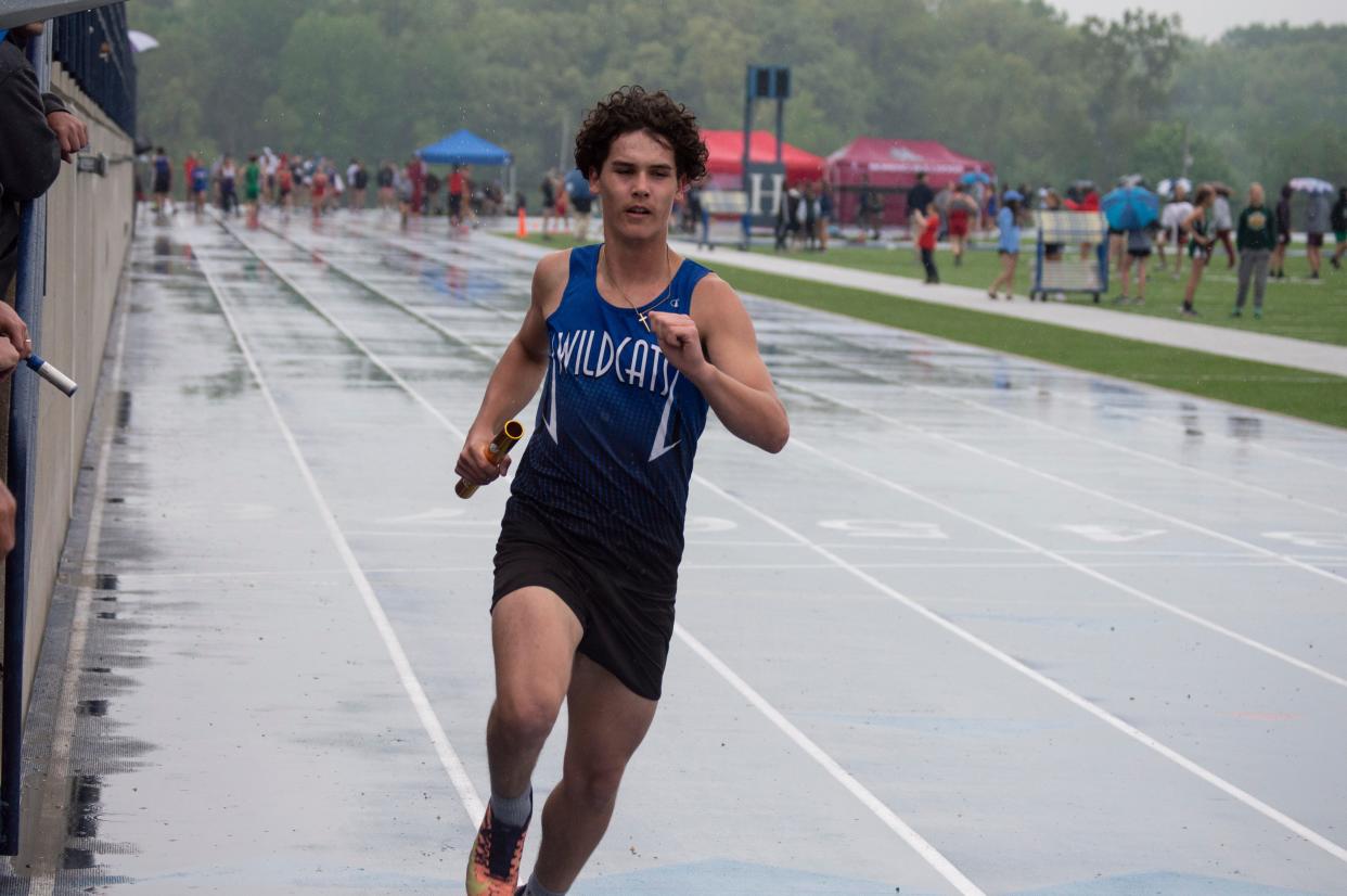 Pittsford senior Gavyn Carden led the boys 4x100 and 4x200 relay teams to a first place finish at the 2024 SCAA East divisional meet.