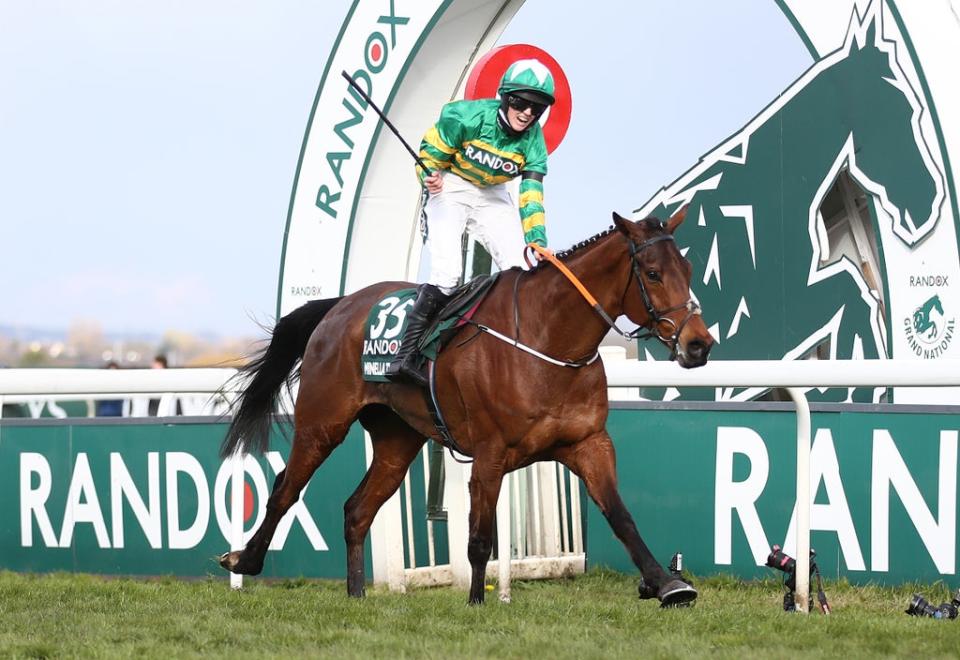 Can Rachael Blackmore repeat here success onboard Minella Times at Aintree once again? (Tim Goode/PA) (PA Wire)