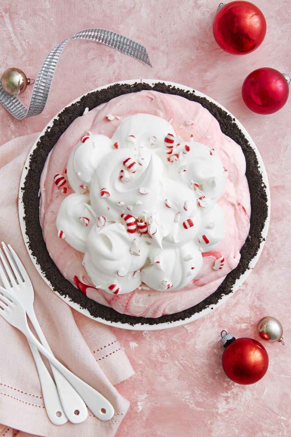 <p>This cool, pepperminty take on the old-school treat is as frosty as it gets.</p><p><strong><a href="https://www.countryliving.com/food-drinks/recipes/a40488/peppermint-icebox-pie-recipe/" rel="nofollow noopener" target="_blank" data-ylk="slk:Get the recipe for Peppermint Icebox Pie;elm:context_link;itc:0;sec:content-canvas" class="link ">Get the recipe for Peppermint Icebox Pie</a>.</strong></p>