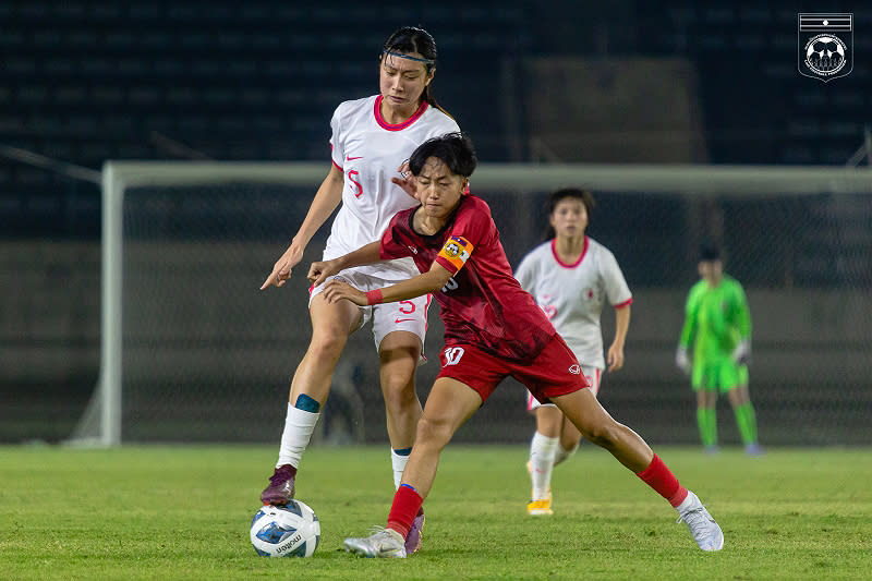 朱寶恩在三場U20亞盃外都正選上陣。（圖：老撾足總）