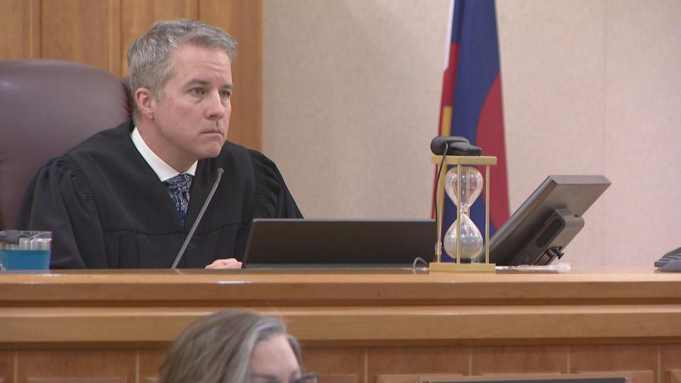 Eighth Judicial District Judge Daniel McDonald presides over a sentencing hearing for Tyler Zanella on Friday, April 12, 2024, at the Larimer County Justice Center in Fort Collins, Colo.