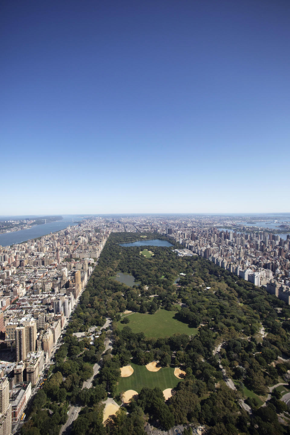 New York's Central Park is seen from an upper floor of the Central Park Tower, Tuesday, Sept. 17, 2019. At 1550 feet (472 meters) the tower is the world's tallest residential apartment building, according to the developer, Extell Development Co. (AP Photo/Mark Lennihan)