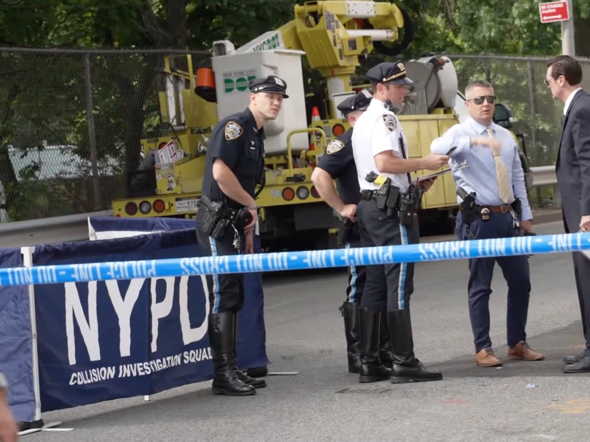 NYC Department of Transportation driver ran over man thought to have once been a member of the Genovese crime family (New York Post / screengrab)
