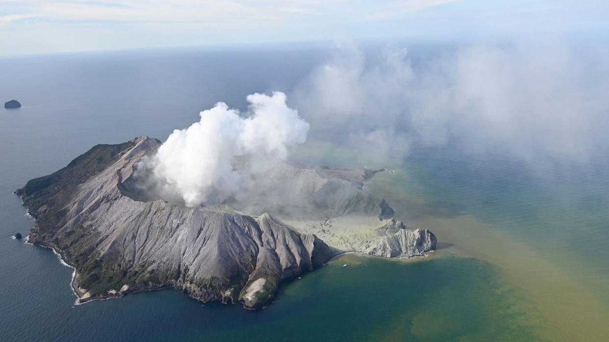 Selbst aus 50 Kilometer Entfernung war die Aschewolke noch zu sehen.