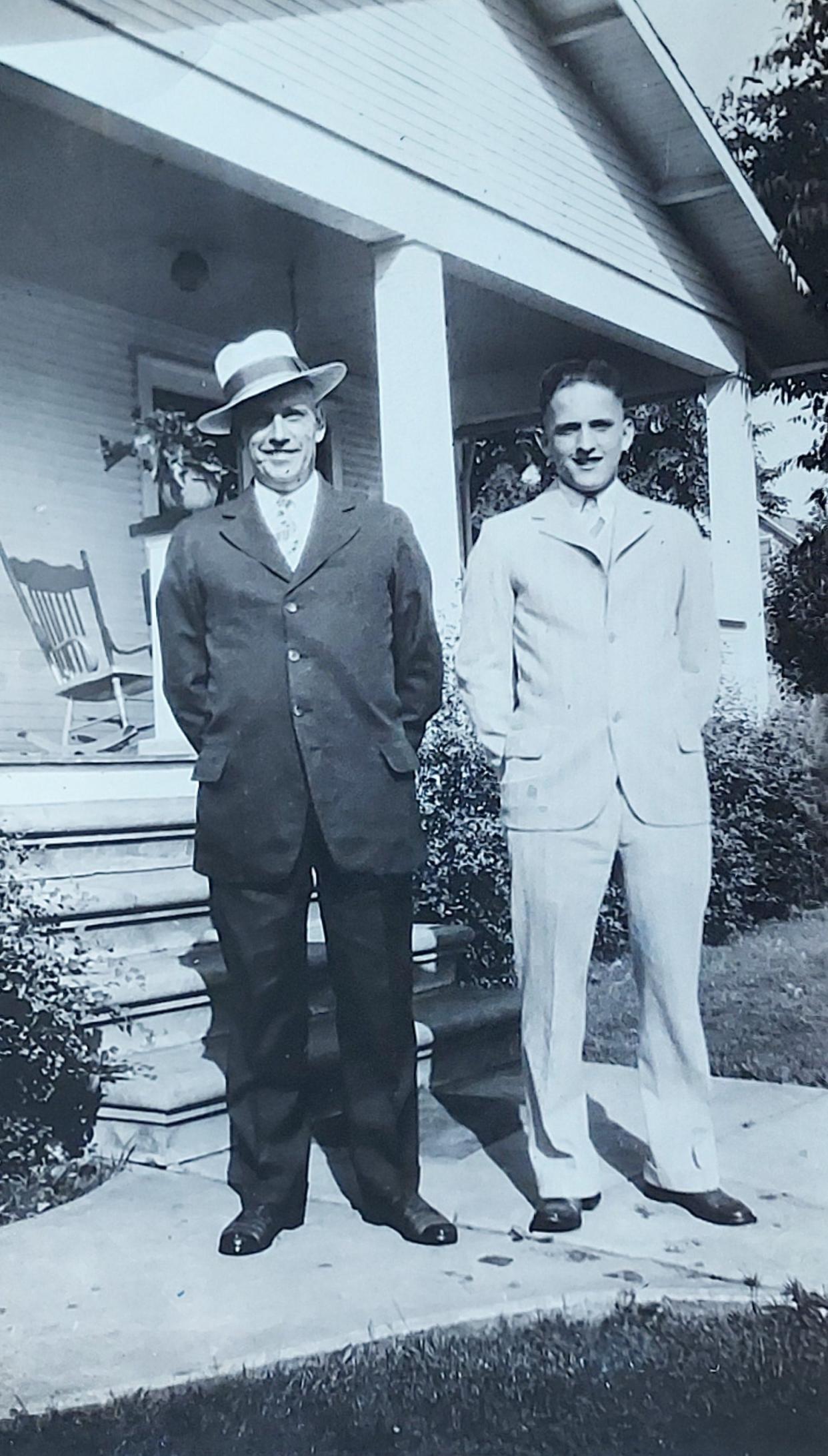 Ernest Knapp (Left) of Dover poses with his son, Harold, in 1929.