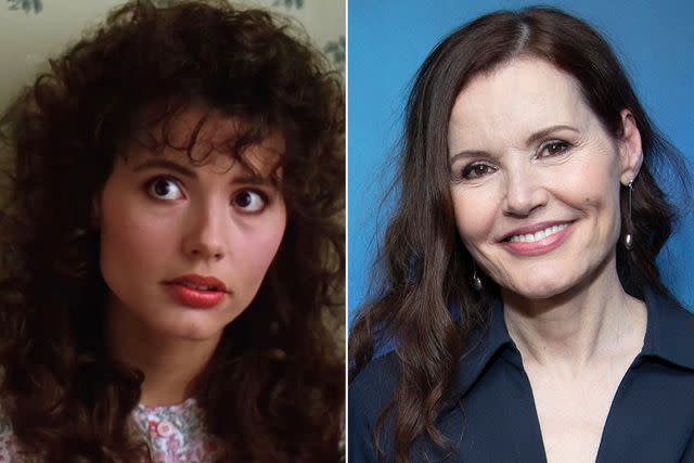 Warner Bros; Santiago Felipe/Getty Geena Davis in 1988's Beetlejuice and in 2022