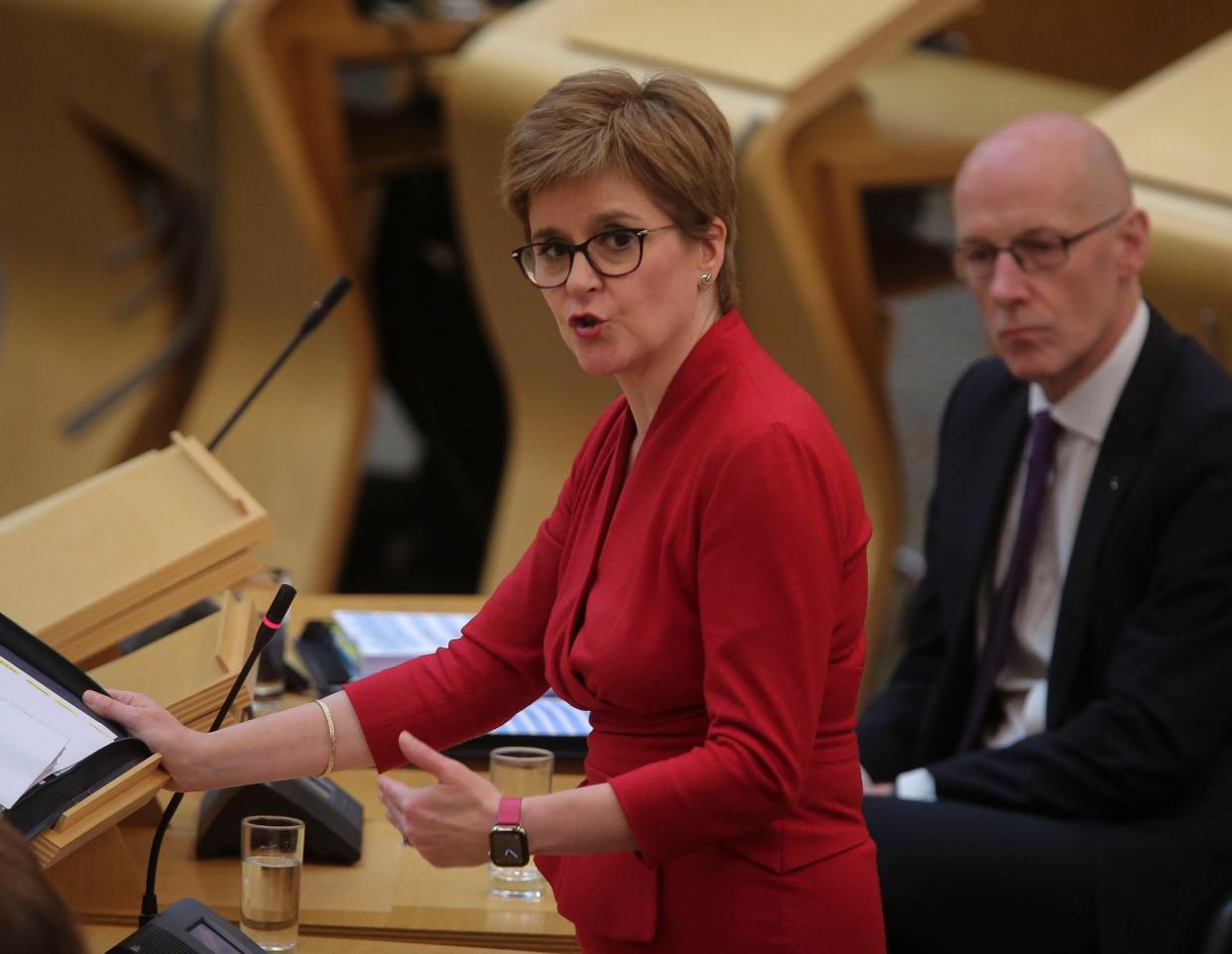 The First Minister said the limit applies both inside – in houses and hospitality venues: Getty Images