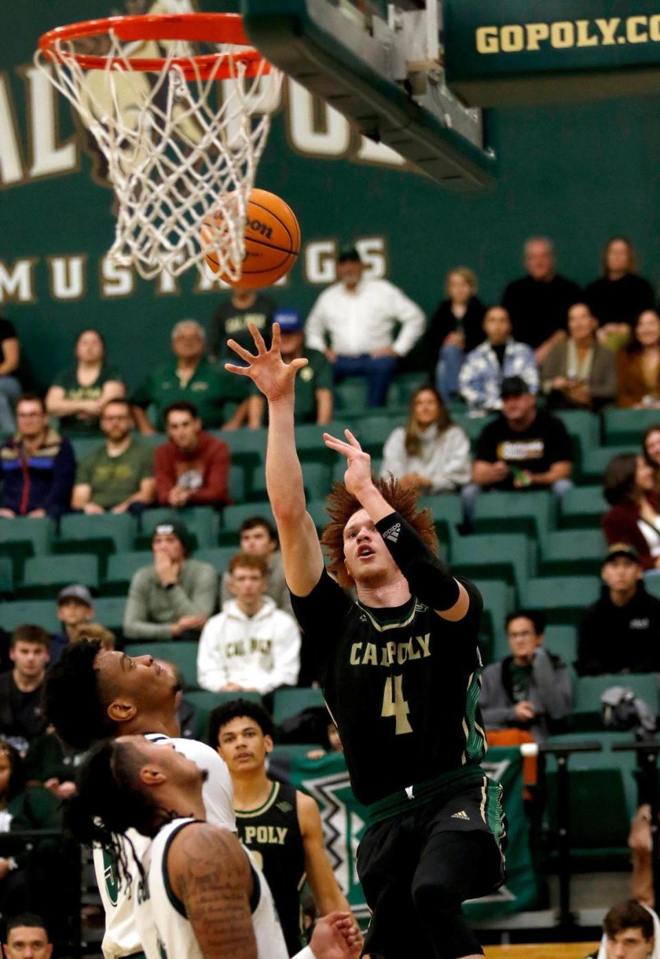 Cal Poly’s Brantly Stevenson is one of the key losses for the Mustangs. The 6’4 guard transfered to Cal Baptist this offseason.