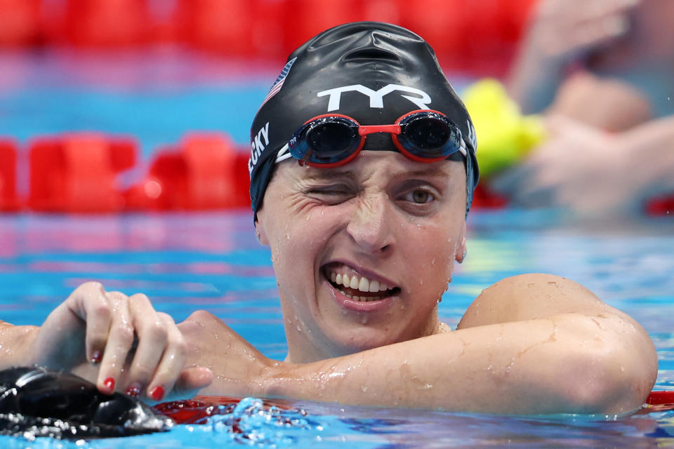 How did Katie Ledecky, one of the biggest competitors and most successful athletes you'll meet, feel about losing the first individual race of her Olympics career? Surprinsgly OK. (Photo by Tom Pennington/Getty Images)