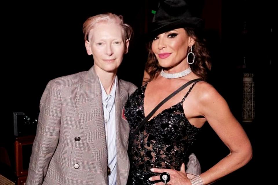 <p>Luann de Lesseps/Instagram</p> Tilda Swinton (left) and Luann de Lesseps