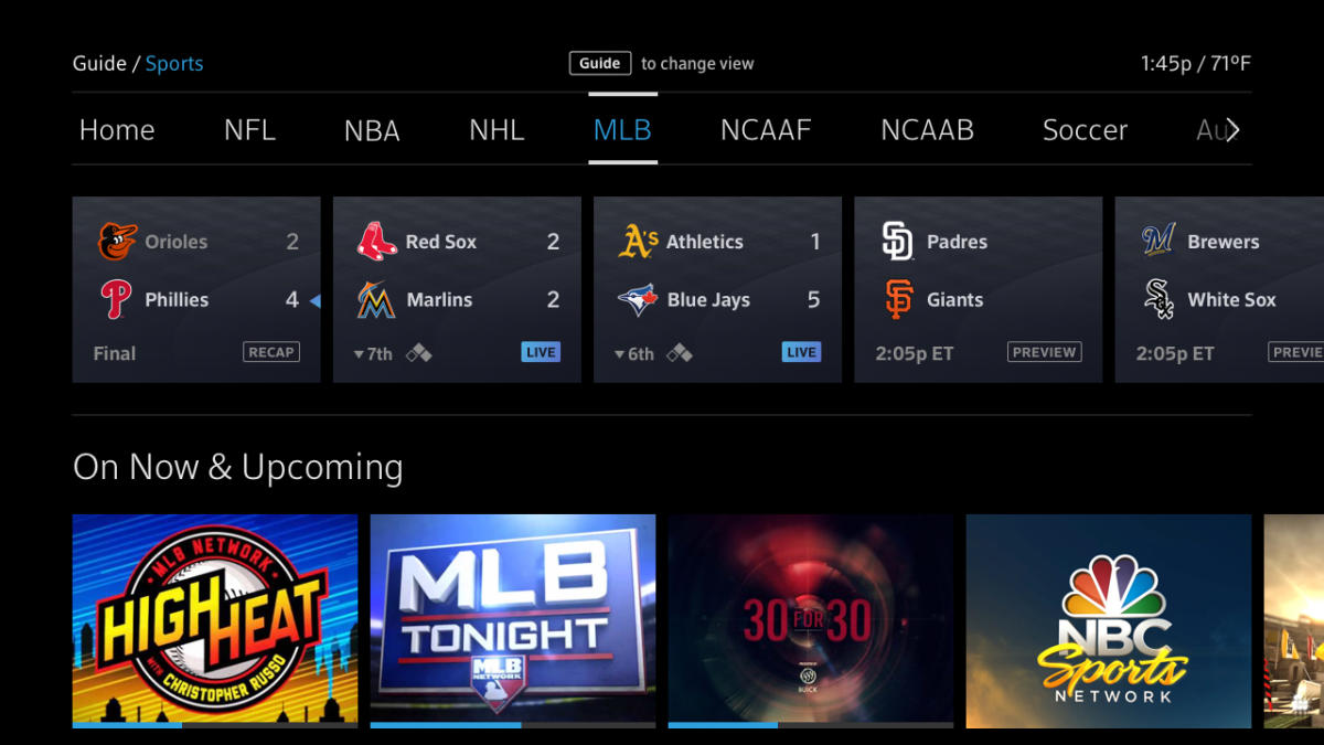 Comcasts new sports guide makes it easier to find games and scores