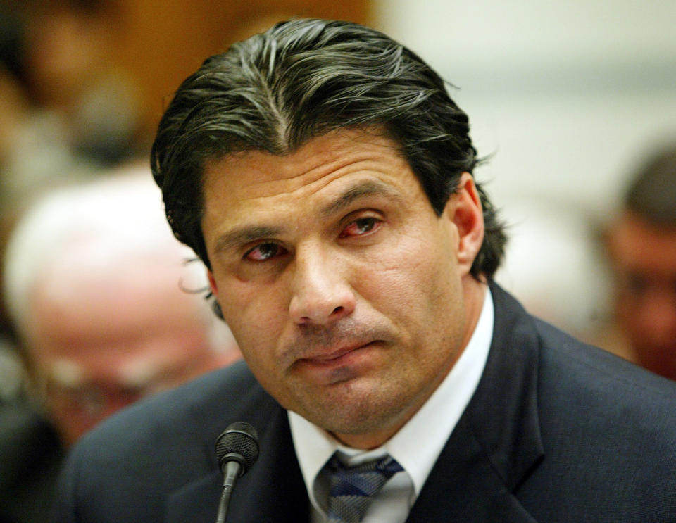 Jose Canseco issued an awful take about sexual assault on Twitter. (AP Photo)