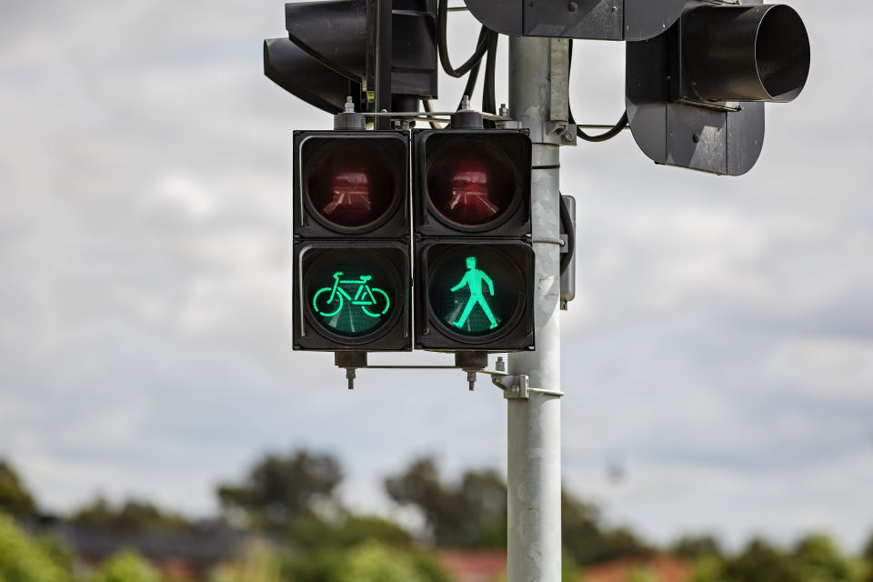 Pedestrian and cyclist traffic signal. Source: Getty Images