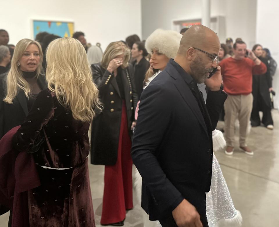 Jeffrey Wright at the Basquiat exhibition. Photo Bamigboye/Deadline.