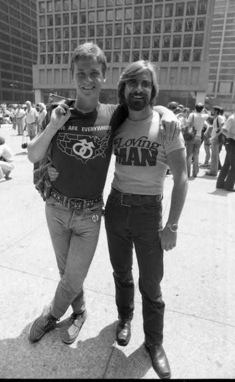 <div class="inline-image__caption"><p>At the 1974 rally: Gary Chichester (l), Patrick Jordan (r)</p></div> <div class="inline-image__credit">Courtesy Gary Chichester</div>