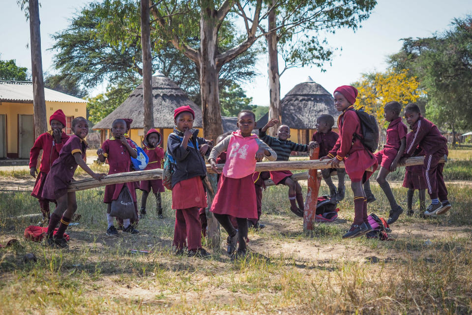 African schoolchildren playing