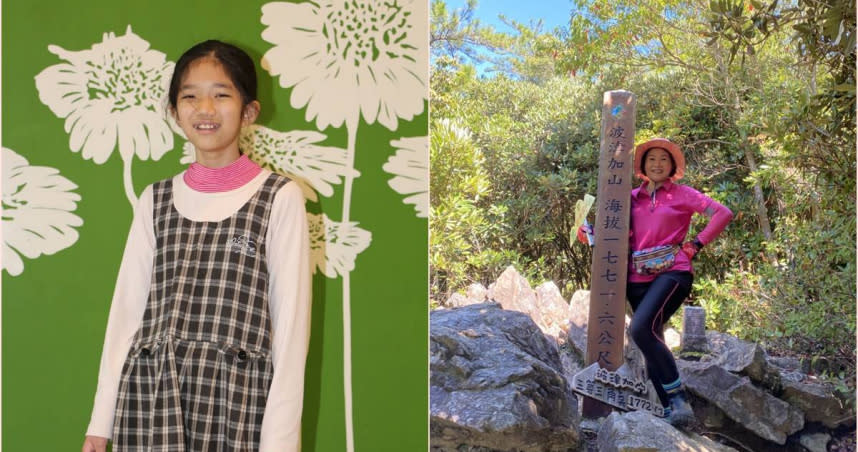 11歲的黃宜萱與53歲的李鳳珠，分別是2022年總統教育獎年齡最小、最大的獲獎者。（圖／教育部提供）