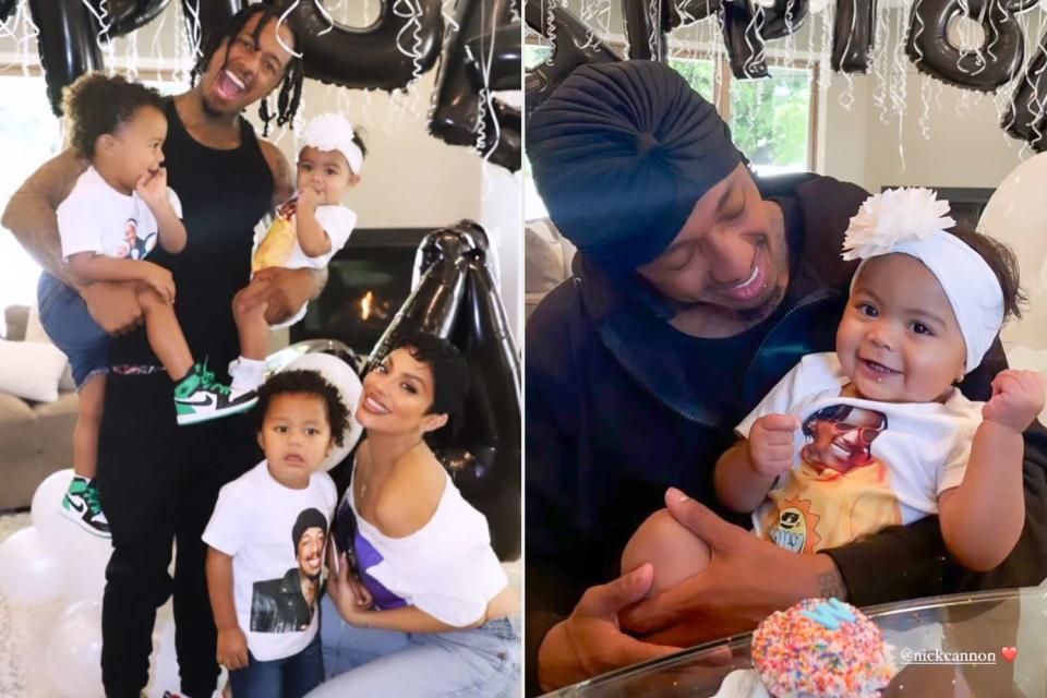 <p>Abby De La Rosa/ Instagram</p> Nick Cannon and Abby De La Rosa with their kids