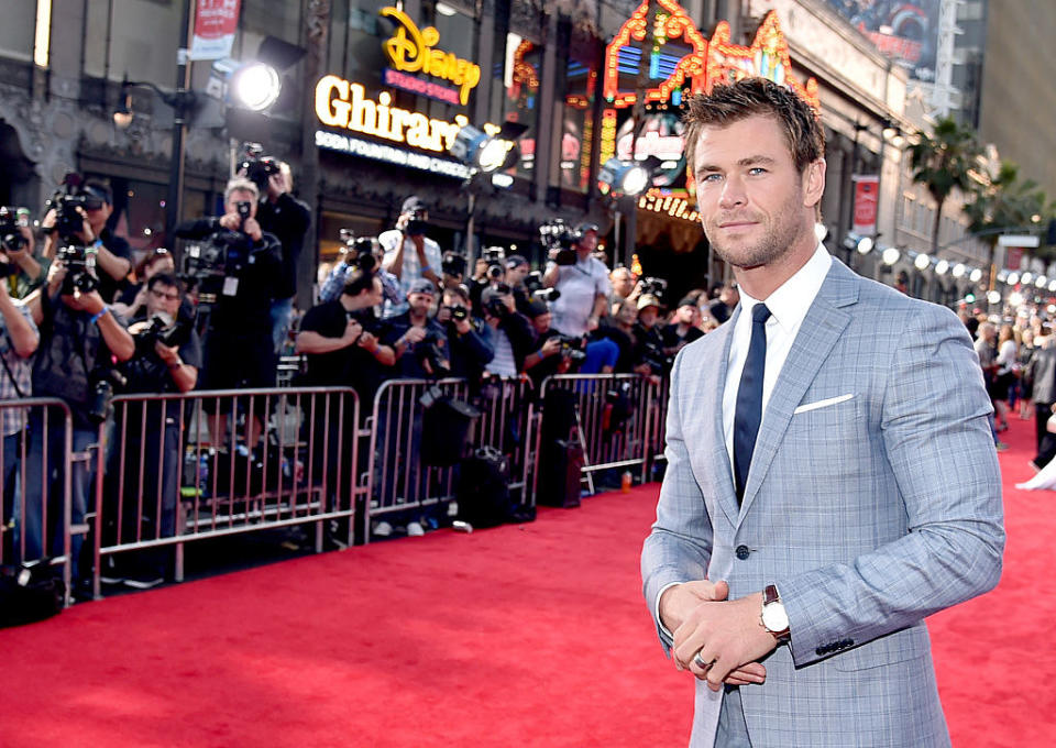 Chris Hemsworth attends the premiere of Marvel's "Avengers: Age Of Ultron"